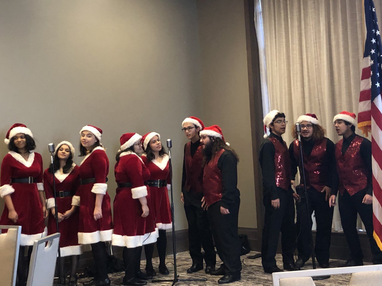 The Morton Ranch High School Choir performs at the Katy Area Economic Development Council meeting.